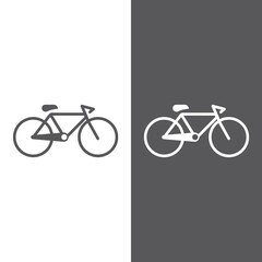 Bike vector icon isolatedon white