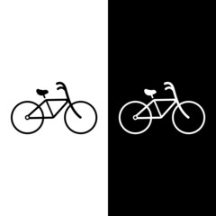 Bike vector icon isolatedon white