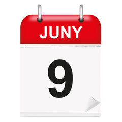 Juny 9_Calendar icon - 508255790