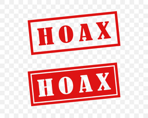 Hoax, fake news stamp. Vector illustration