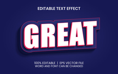 Fototapeta premium blue great editable text effect template