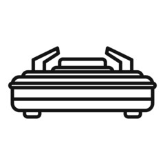 Stove gas equipment icon outline vector. Cooker pot