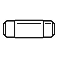 Yoga matt icon outline vector. Mat carpet