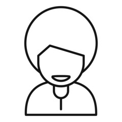 Smile respect icon outline vector. Person team