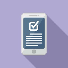 Smartphone expertise icon flat vector. Business expert