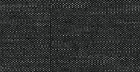 Vector fabric texture. Distressed texture of weaving fabric. Grunge background. Abstract halftone vector illustration. Overlay to create interesting effect and depth. Black isolated on white. EPS10.