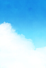 背景素材_水彩テクスチャ_青空