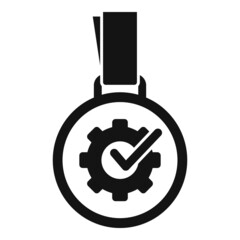 Expertise medal icon simple vector. Quality expert