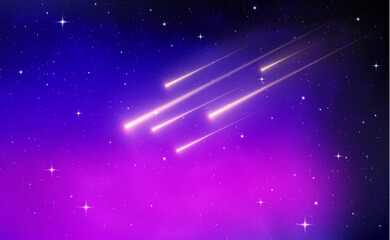 star background in galaxy comet meteor, night sky © Vitalii