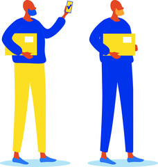 The mailman goes to send or pick up the box.