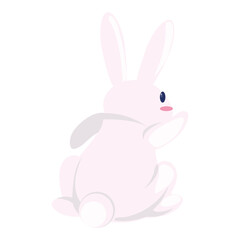white bunny illustration