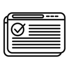 Web expertise icon outline vector. Business expert