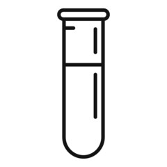 Test tube icon outline vector. Expert control