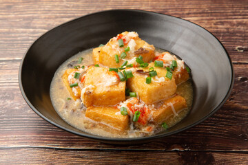 厚揚げのカニ餡掛け