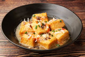 厚揚げのカニ餡掛け