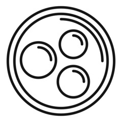 Pizza dough icon outline vector. Flour bread