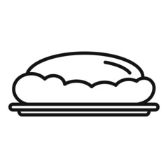 Baking dough icon outline vector. Pizza flour
