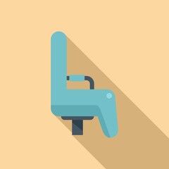 Kid bike seat icon flat vector. Biker toy