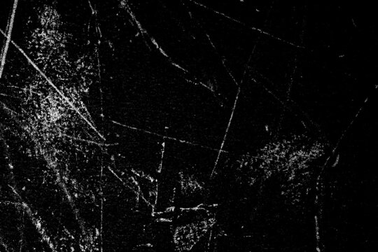 white scratches isolated on black background © Vladimir Polikarpov