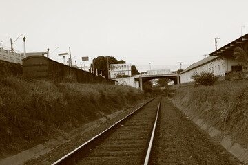 Obraz premium railway in the countryside