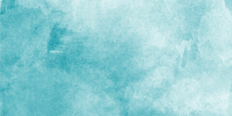 Beautiful Turquoise Grunge Stylized Background Banner. Abstract Rough Solid Decorative Stucco Wall Texture With Copy Space.