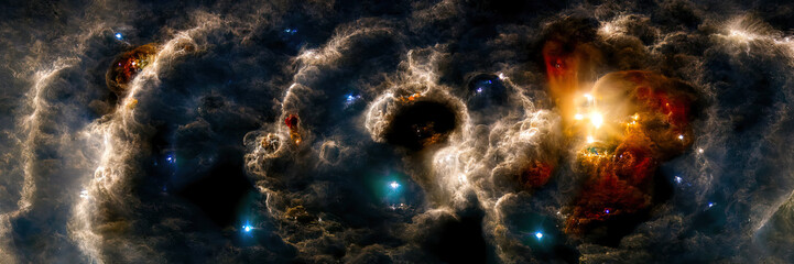 Fototapeta na wymiar Deep Space Galactic Nebula