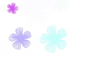 Light Multicolor vector abstract design with flowers.