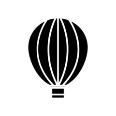 Air balloon icon vector. Transportation, Air vehicle. Solid icon style, glyph. Simple design illustration editable