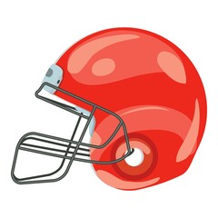 American football equipment helmet icon cartoon vector. Sport field