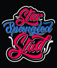 4th of July typography vintage SVG tshirt design vector