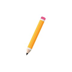 Pencil icon on white background. Vector illustration