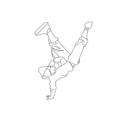Hip hop dancer posing stock illustration