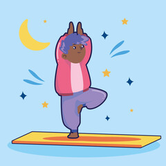 happy boy stretching