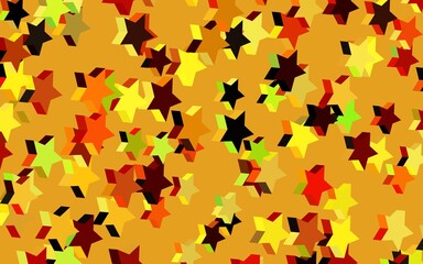 Dark Green, Red vector texture with beautiful stars.