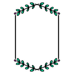 colorful floral square frame
