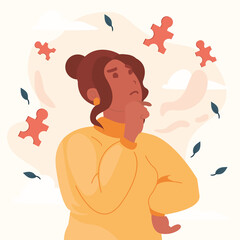 poster of woman thinking