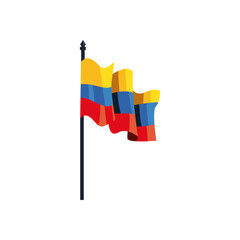 flat colombian flag design