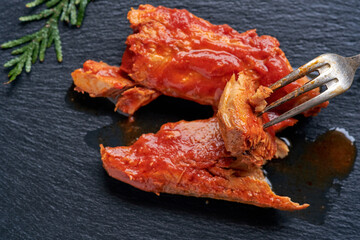 Mackerel fillets in tomato