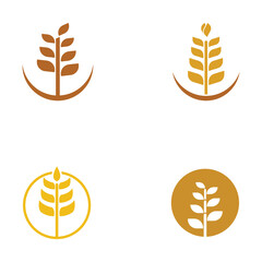 Wheat or cereal logo, wheat field and wheat farm logo.With easy and simple editing illustrations.