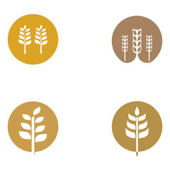 Wheat or cereal logo, wheat field and wheat farm logo.With easy and simple editing illustrations.