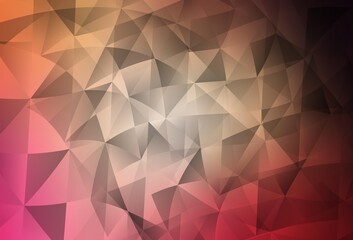 Light Red, Yellow vector background with polygonal style.