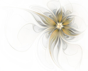 Abstract fractal flower on a light background