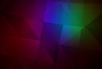 Fototapeta premium Dark Multicolor vector polygon abstract backdrop.