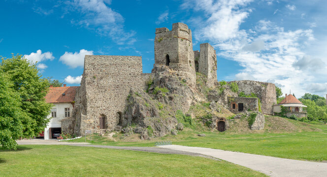 Ruins of the Levice Castle. Levicky hrad, Slovakia.