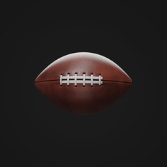 Amazing american football ball. 3d illustration