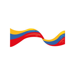 flat colombian flag illustration