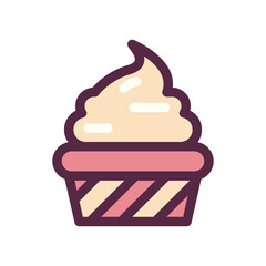 flat ice cream in cup