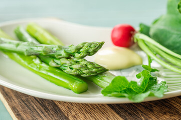 加熱したアスパラ