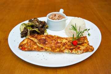 meal with omelet
