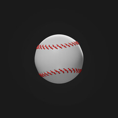 Amazing baseball ball. 3d illustration